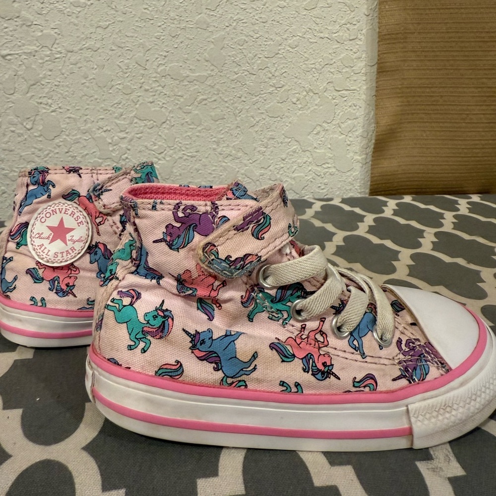 Converse Kids Unicorn High-Top Sneakers - Powder Pink Size 7
